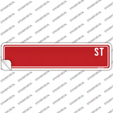 Red Street Blank Novelty Narrow Sticker Decal