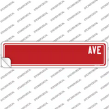 Red Avenue Blank Novelty Narrow Sticker Decal