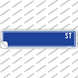 Blue Street Blank Novelty Narrow Sticker Decal