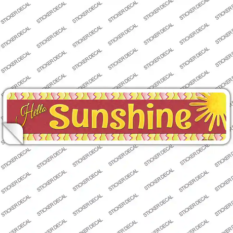 Hello Sunshine Pink Novelty Narrow Sticker Decal
