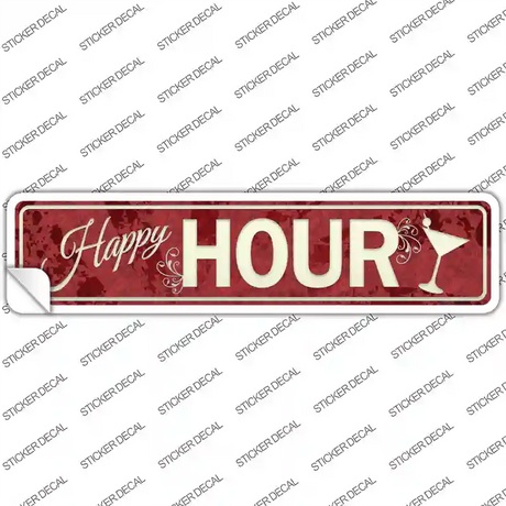 Happy Hour Novelty Narrow Sticker Decal