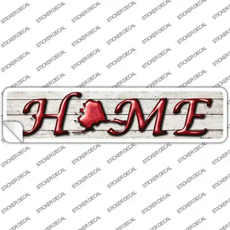 Alaska Home Outline Novelty Narrow Sticker Decal