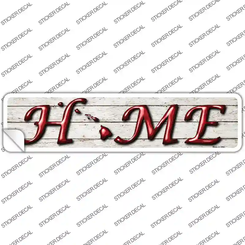 Hawaii Home Outline Novelty Narrow Sticker Decal