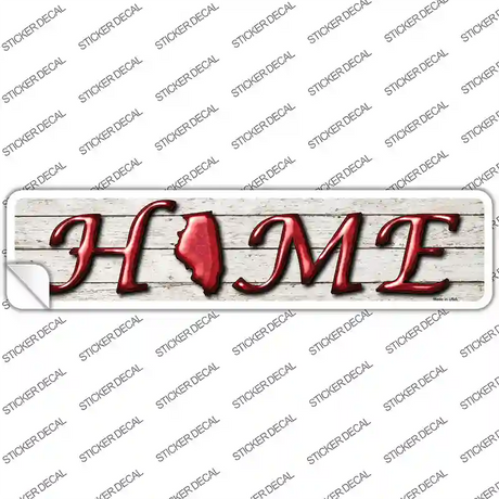 Illinois Home Outline Novelty Narrow Sticker Decal
