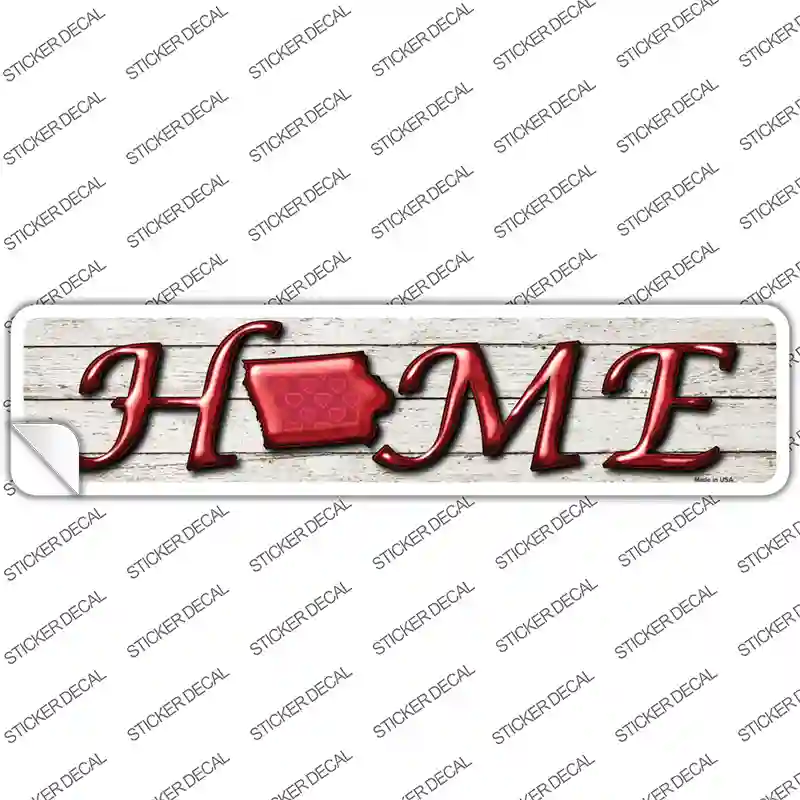 Iowa Home Outline Novelty Narrow Sticker Decal