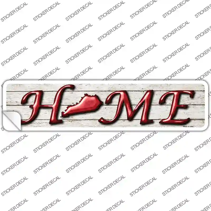 Kentucky Home Outline Novelty Narrow Sticker Decal