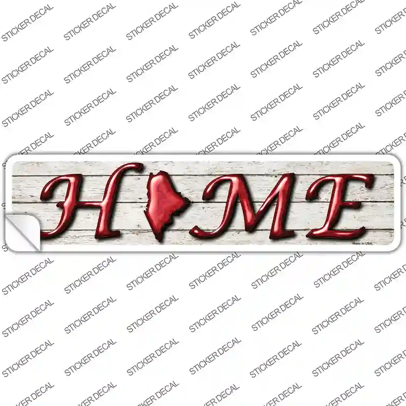 Maine Home Outline Novelty Narrow Sticker Decal