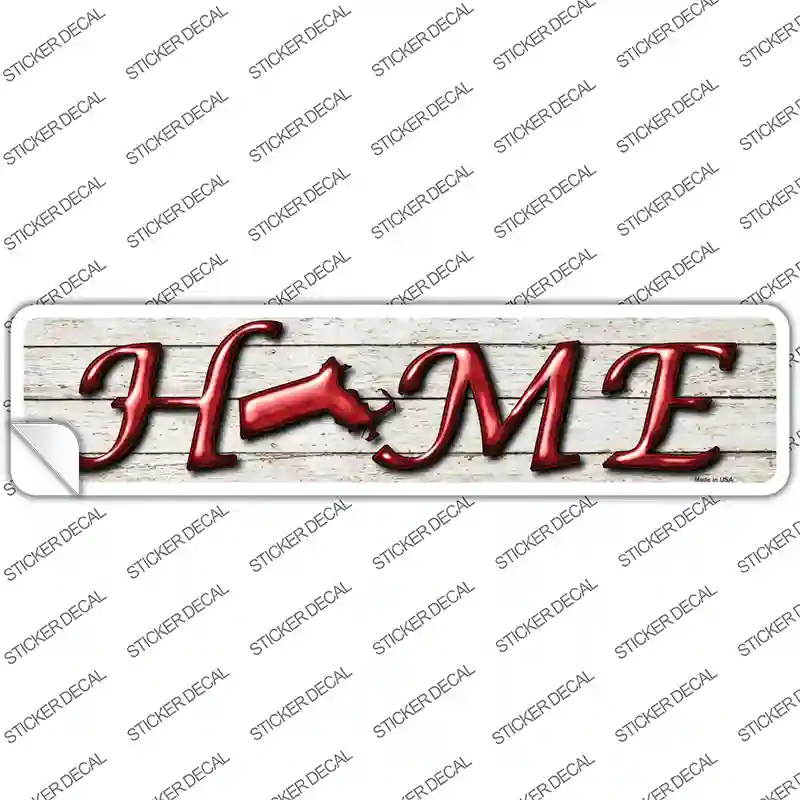 Massachusetts Home Outline Novelty Narrow Sticker Decal
