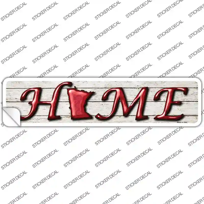 Minnesota Home Outline Novelty Narrow Sticker Decal