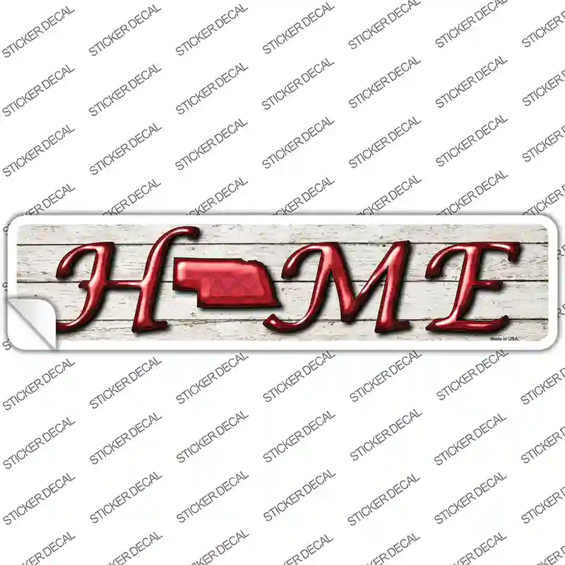 Nebraska Home Outline Novelty Narrow Sticker Decal