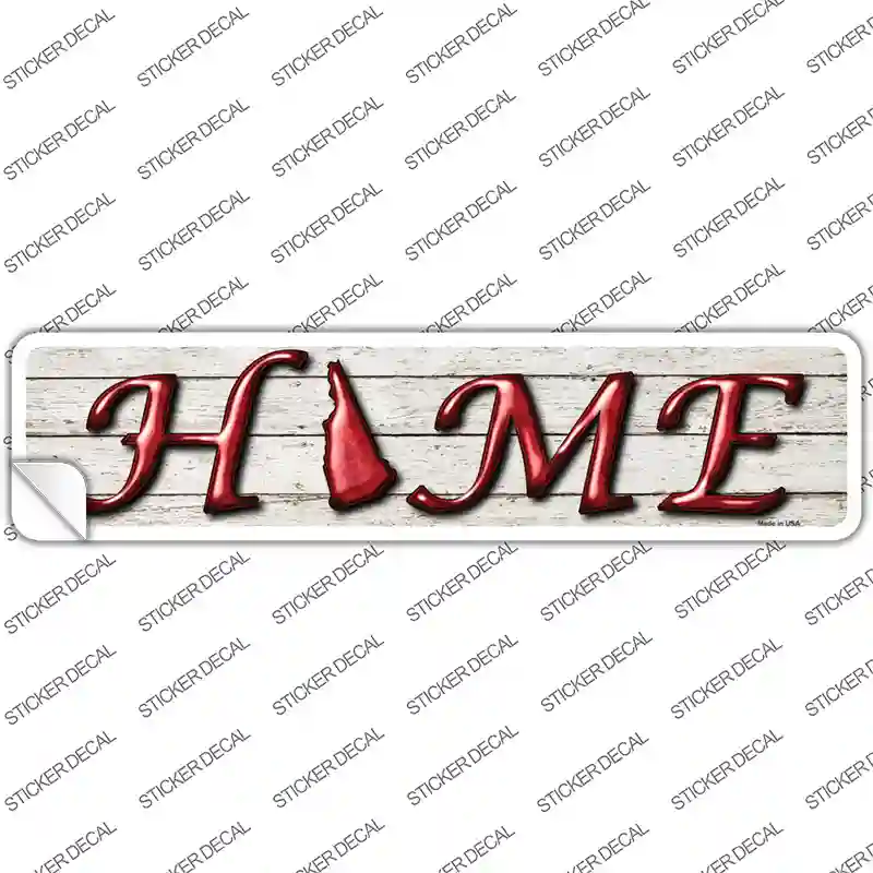 New Hampshire Home Outline Novelty Narrow Sticker Decal