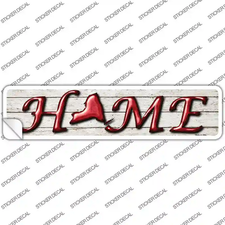 New York Home Outline Novelty Narrow Sticker Decal