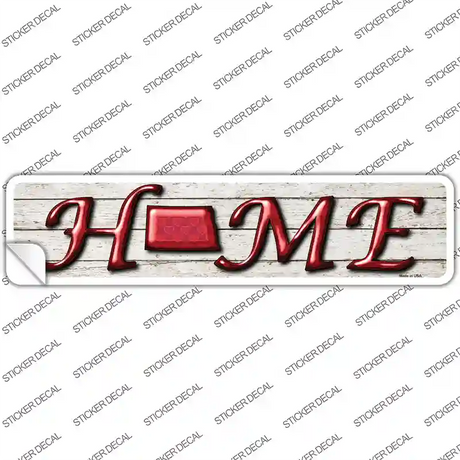North Dakota Home Outline Novelty Narrow Sticker Decal