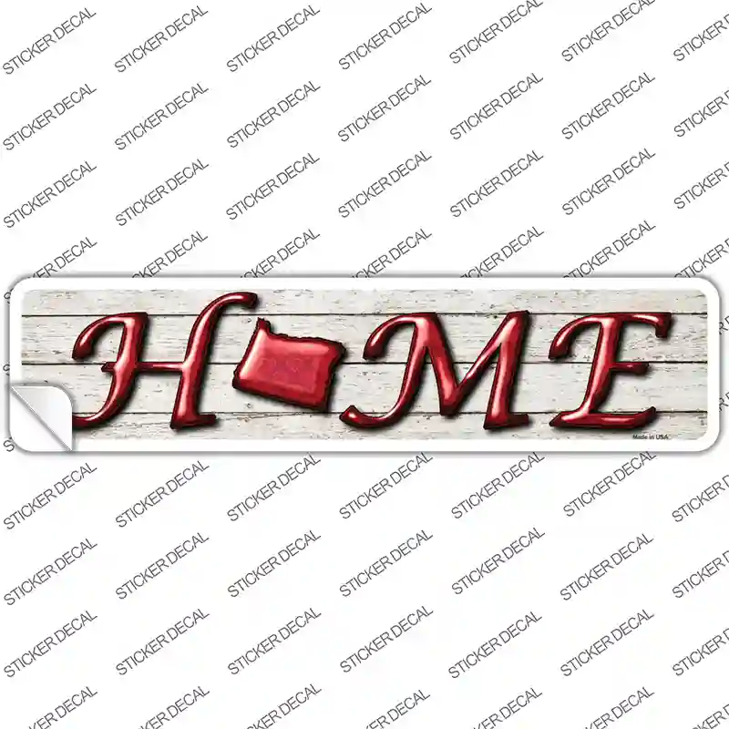Oregon Home Outline Novelty Narrow Sticker Decal
