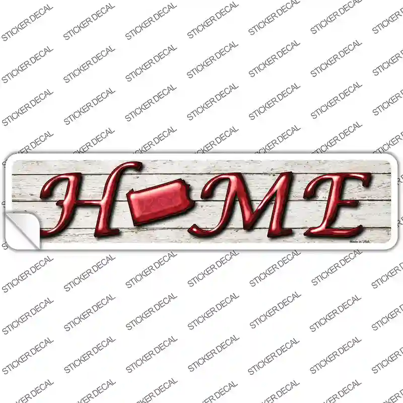 Pennsylvania Home Outline Novelty Narrow Sticker Decal