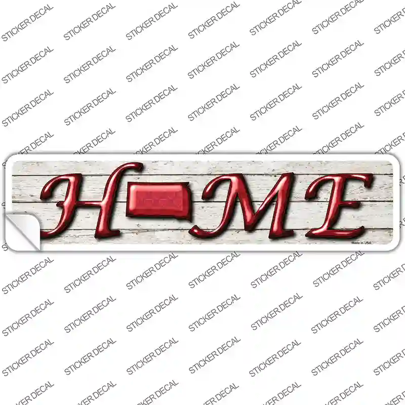 South Dakota Home Outline Novelty Narrow Sticker Decal