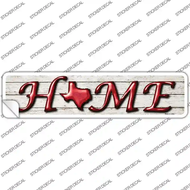 Texas Home Outline Novelty Narrow Sticker Decal