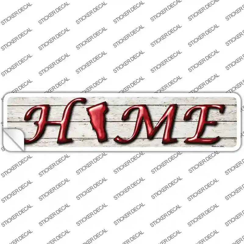 Vermont Home Outline Novelty Narrow Sticker Decal