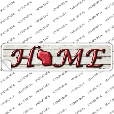 Wisconsin Home Outline Novelty Narrow Sticker Decal