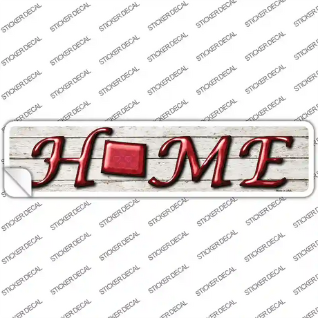 Wyoming Home Outline Novelty Narrow Sticker Decal