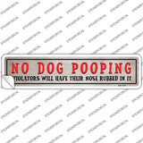 No Dog Pooping Novelty Narrow Sticker Decal