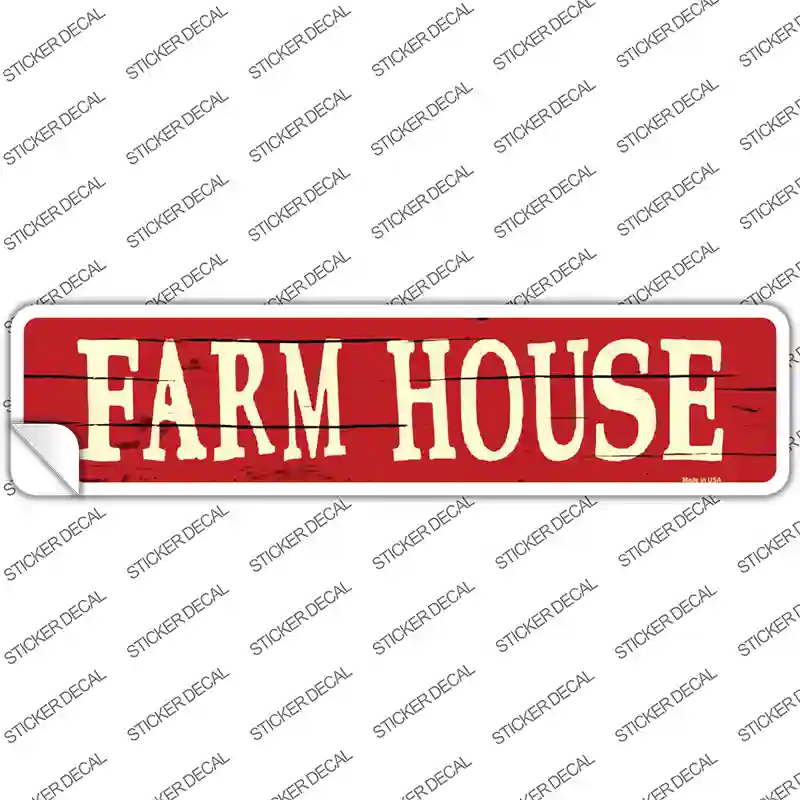 Farm House Novelty Narrow Sticker Decal