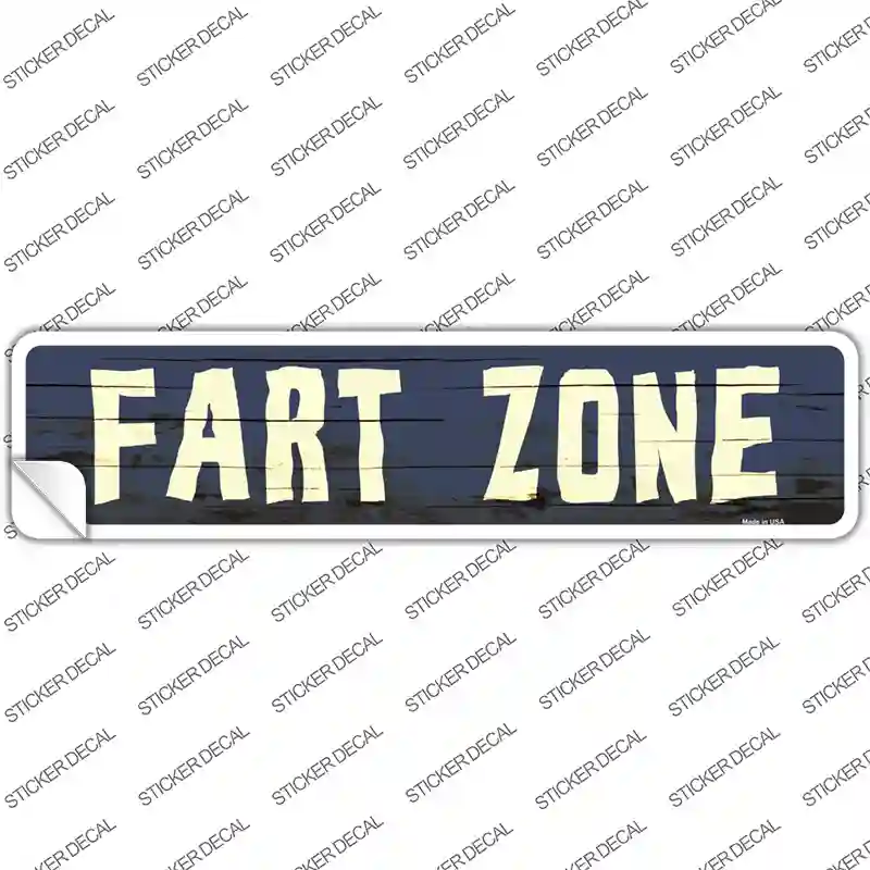 Fart Zone Novelty Narrow Sticker Decal