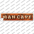 Man Cave Bulb Lettering Novelty Narrow Sticker Decal