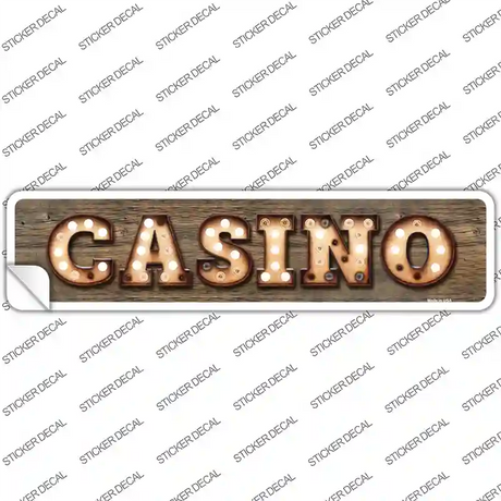 Casino Bulb Lettering Novelty Narrow Sticker Decal
