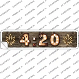 420 Bulb Lettering Novelty Narrow Sticker Decal