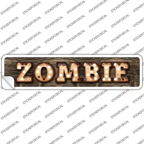 Zombie Bulb Lettering Novelty Narrow Sticker Decal