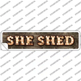 She Shed Bulb Lettering Novelty Narrow Sticker Decal