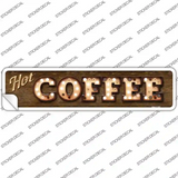 Hot Coffee Bulb Lettering Novelty Narrow Sticker Decal
