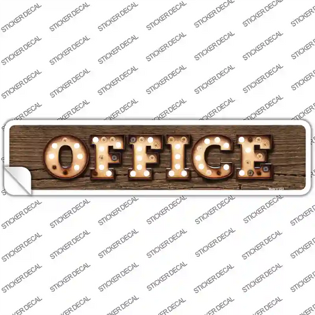 Office Bulb Lettering Novelty Narrow Sticker Decal