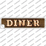 Diner Bulb Lettering Novelty Narrow Sticker Decal