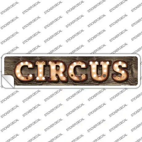 Circus Bulb Lettering Novelty Narrow Sticker Decal