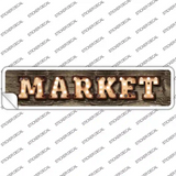 Market Bulb Lettering Novelty Narrow Sticker Decal