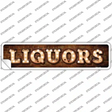 Liquors Bulb Lettering Novelty Narrow Sticker Decal