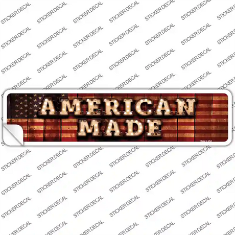 American Made Bulb Lettering Novelty Narrow Sticker Decal