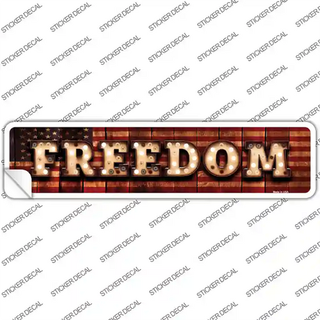 Freedom Bulb Lettering Novelty Narrow Sticker Decal