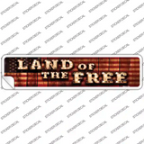 Land of the Free Bulb Lettering Novelty Narrow Sticker Decal