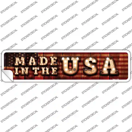 Made in the USA Bulb Lettering Novelty Narrow Sticker Decal