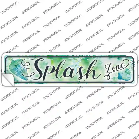 Splash Zone Novelty Narrow Sticker Decal
