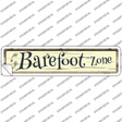 Barefoot Zone Novelty Narrow Sticker Decal