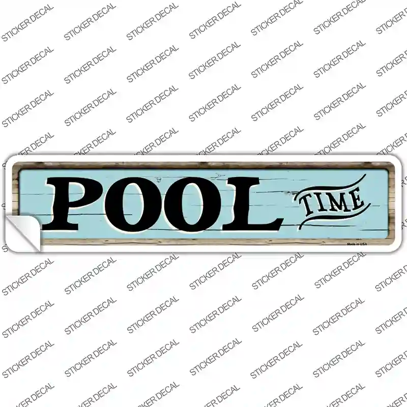 Pool Time Novelty Narrow Sticker Decal