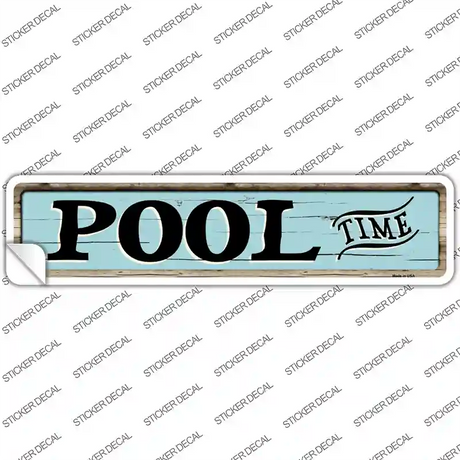 Pool Time Novelty Narrow Sticker Decal