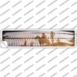 Cowboy Wood Silhouette Novelty Narrow Sticker Decal