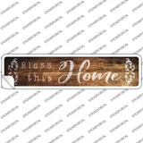 Bless This Home Wood Silhouette Novelty Narrow Sticker Decal