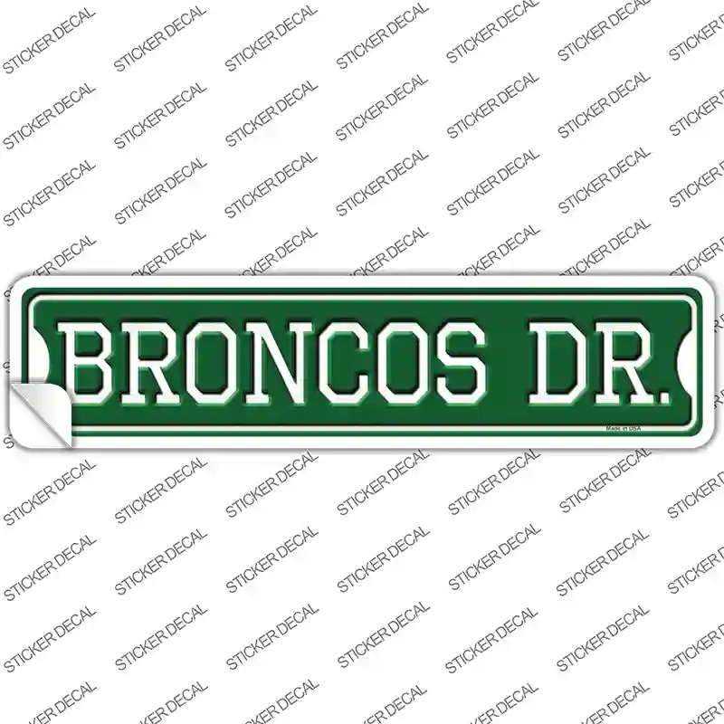 Broncos Dr Novelty Narrow Sticker Decal