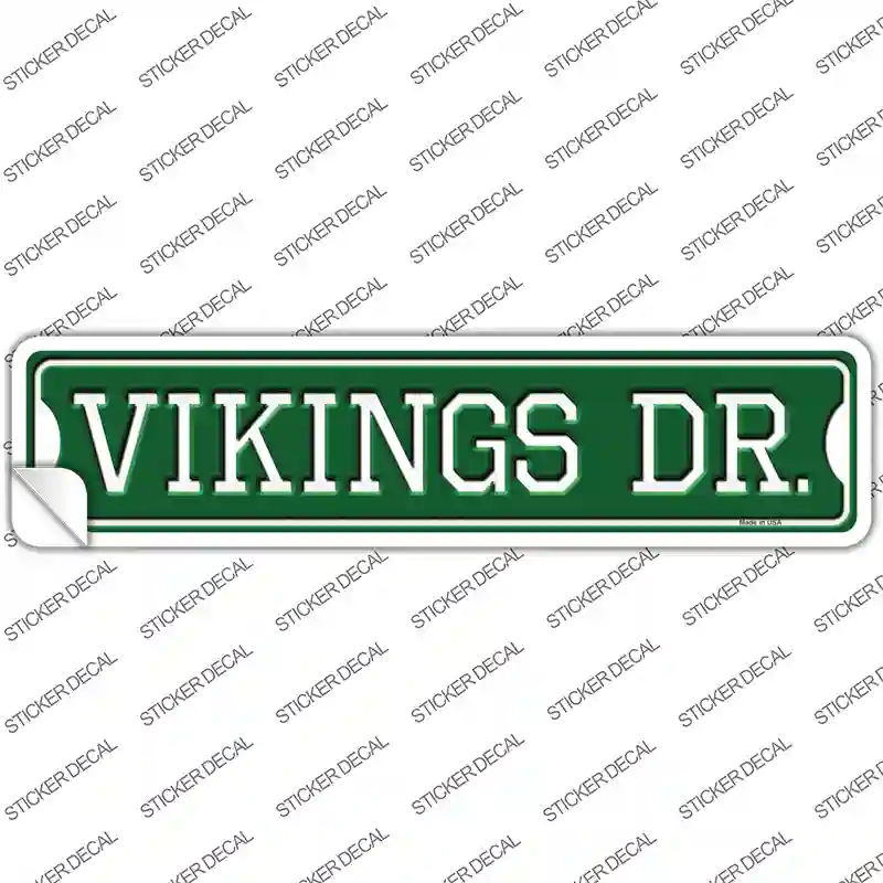 Vikings Dr Novelty Narrow Sticker Decal